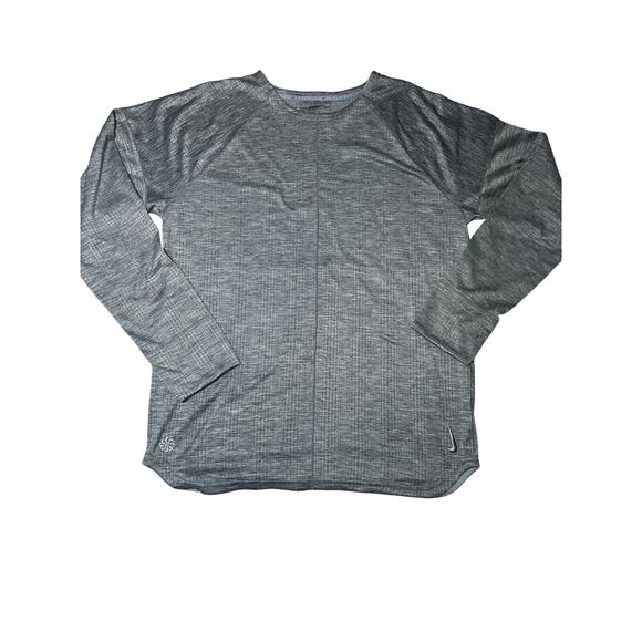 Nike Yoga Men's Dri-FIT Crew Top cool Grey sz large athletic top long sleeve NEW - Picture 3 of 7